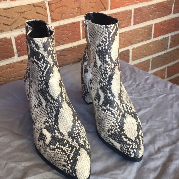 Snakeskin Ankle Boots - Picture 1 of 11